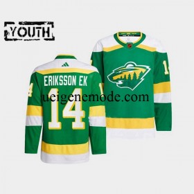 Kinder Minnesota Wild Eishockey Trikot Joel Eriksson Ek 14 Adidas 2022-2023 Reverse Retro Grün Authentic